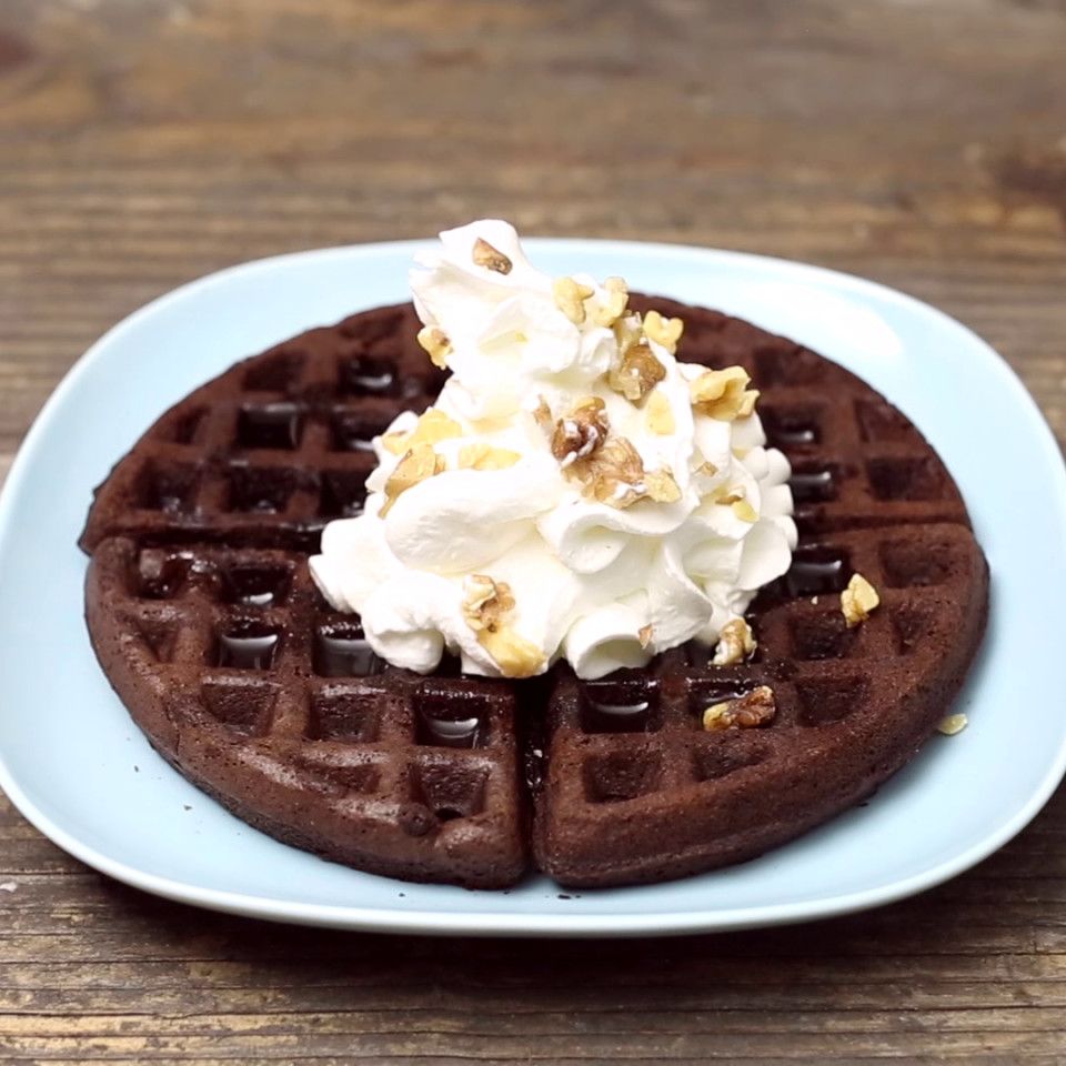 Čokoládové proteinové waffle