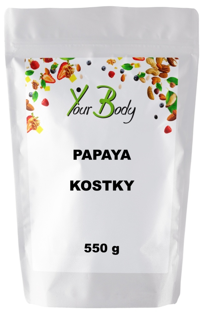Papaya kostky 550g