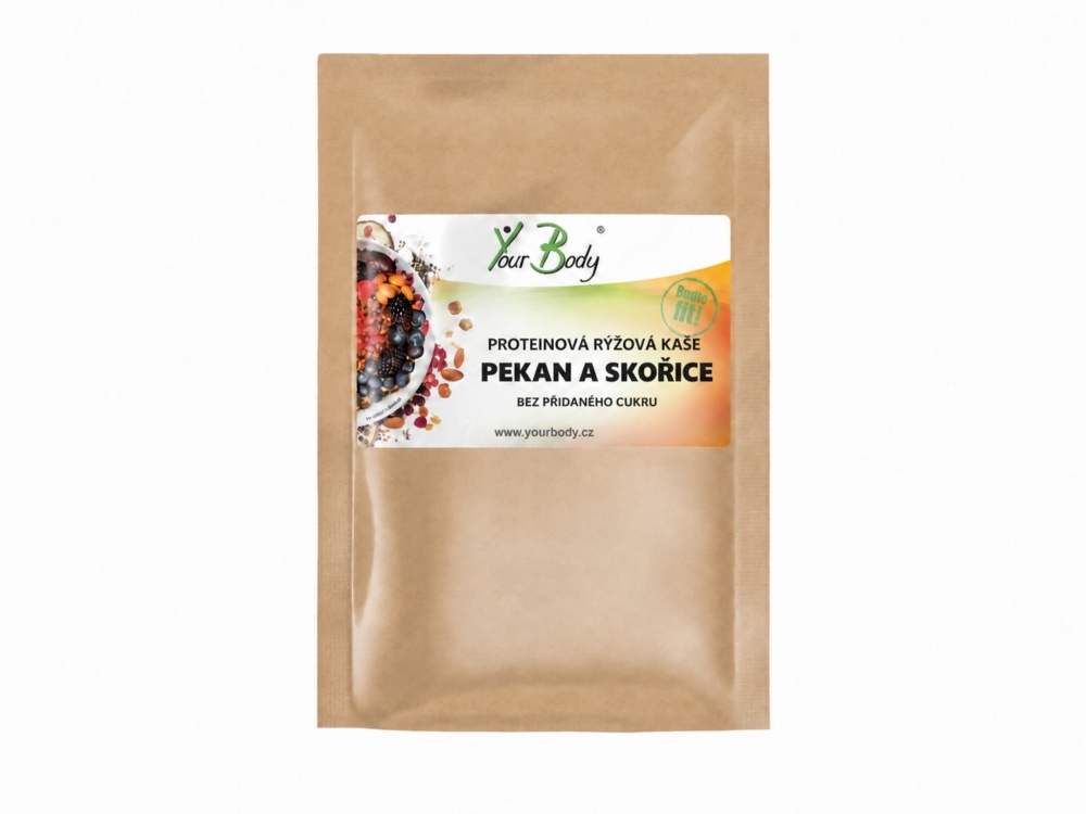 Proteinová rýžová kaše pekan a skořice 65g sáček