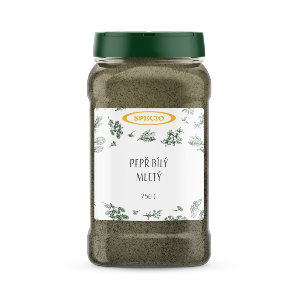 Pepř bílý mletý 750g - dóza