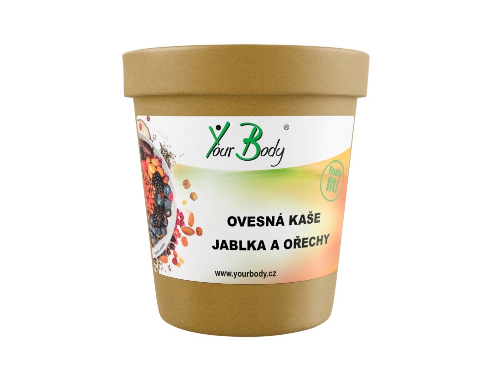 Ovesná kaše jablka a ořechy 65g kelímek