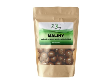 Maliny sušené mrazem v mléčné čokoládě 100g