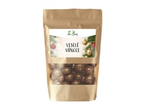 Maliny sušené mrazem v mléčné čokoládě 100g - Veselé Vánoce